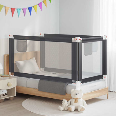 Vidaxl bedhekje peuter 160x25 cm stof donkergrijs