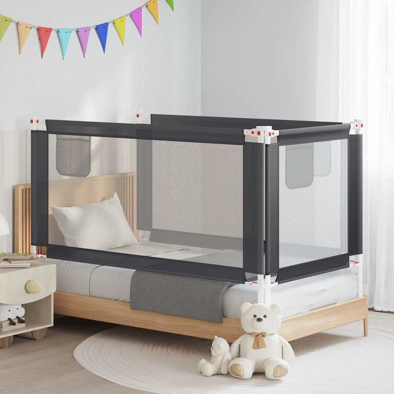 Vidaxl Bedhek Notdler 160x25 CM tela oscura gris