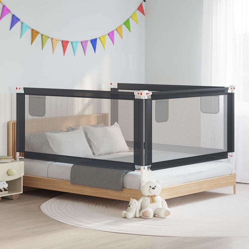 Vidaxl Bed Chart Toddler 180x25 cm tessuto scuro grigio