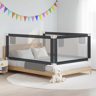 Vidaxl bedhekje peuter 200x25 cm stof donkergrijs