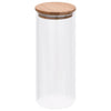 Vidaxl opbergpotten met bamboe deksel 6 st 1000 ml glas