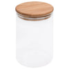 Ollas de almacenamiento Vidaxl con tapas de bambú 4 St 800 ml de vidrio