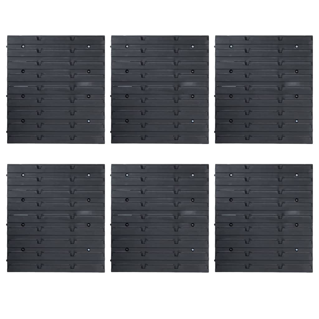 Vidaxl Set di archiviazione a 96 pezzi con pannelli a parete blu e nero