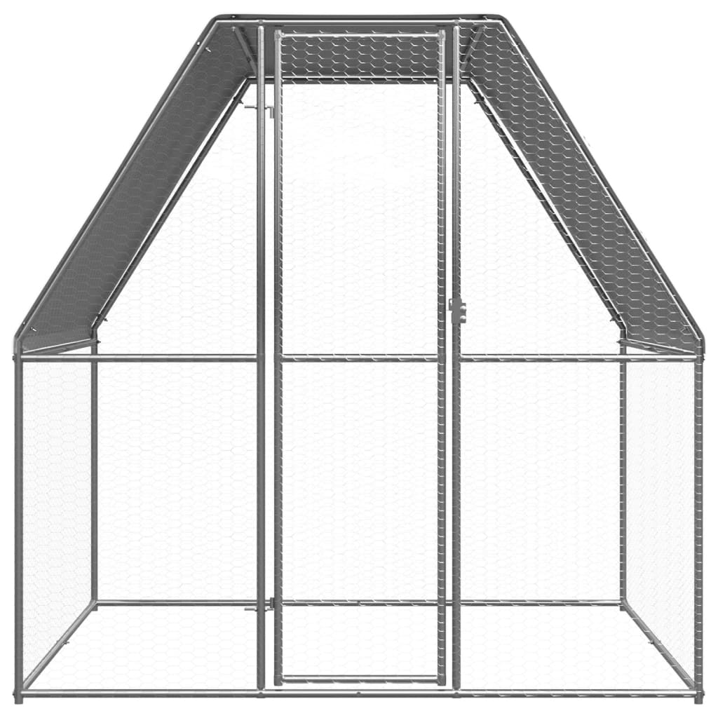 Vidaxl Buitenhok per polli 2x2x2 m Acciaio zincato