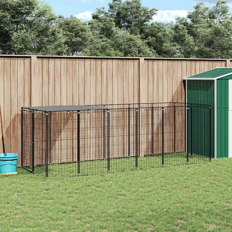 Perrera de perros vidaxl 330x110x110 cm de acero negro