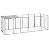 Vidaxl hondenkennel 330x110x110 cm staal zilverkleurig