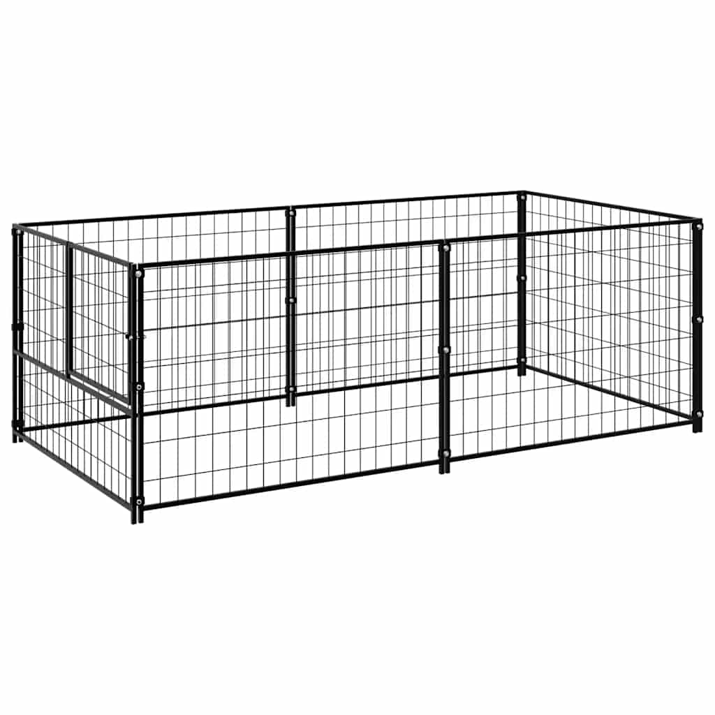 Vidaxl perrina 200x100x70 cm de acero negro