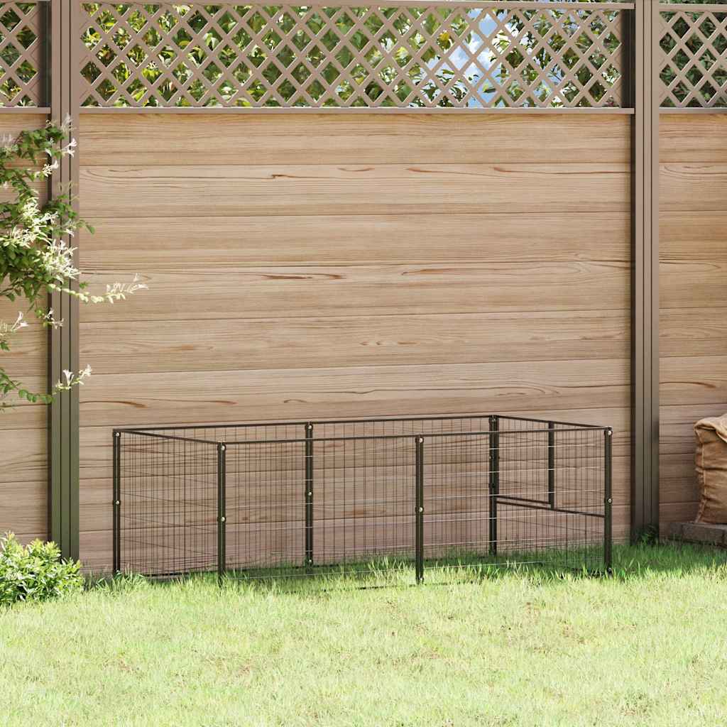 Vidaxl perrina 200x100x70 cm de acero negro