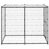 Perrera de perros Vidaxl para el exterior con techo de acero de 110x220x180 cm