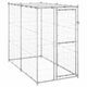 Perrera de perros Vidaxl afuera con techo 110x220x180 cm de acero galvanizado