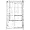 Vidaxl hondenkennel buiten met dak 110x220x180 cm gegalvaniseerd staal