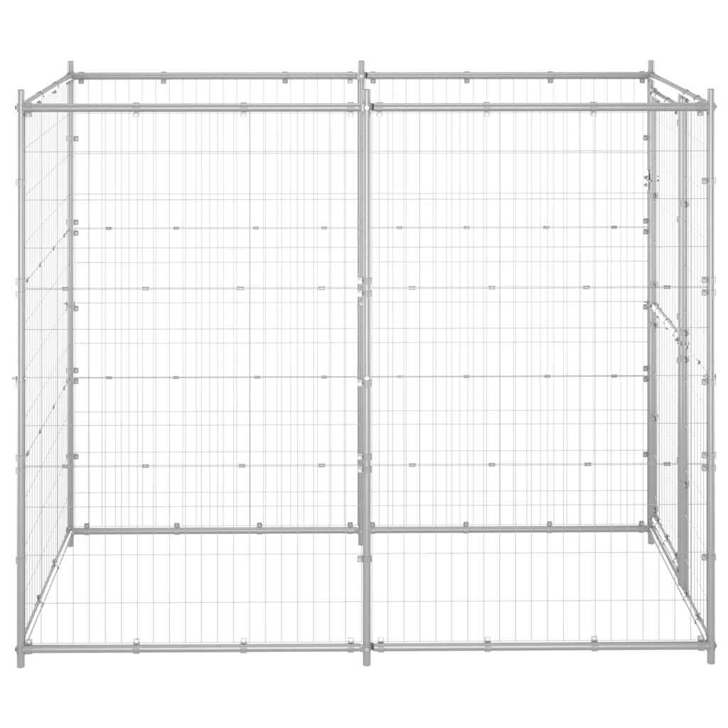 Vidaxl Dog Kennel per 110x220x180 cm in acciaio zincato