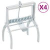 Trappole per talpe Vidaxl 4 pezzi in acciaio zincato color argento