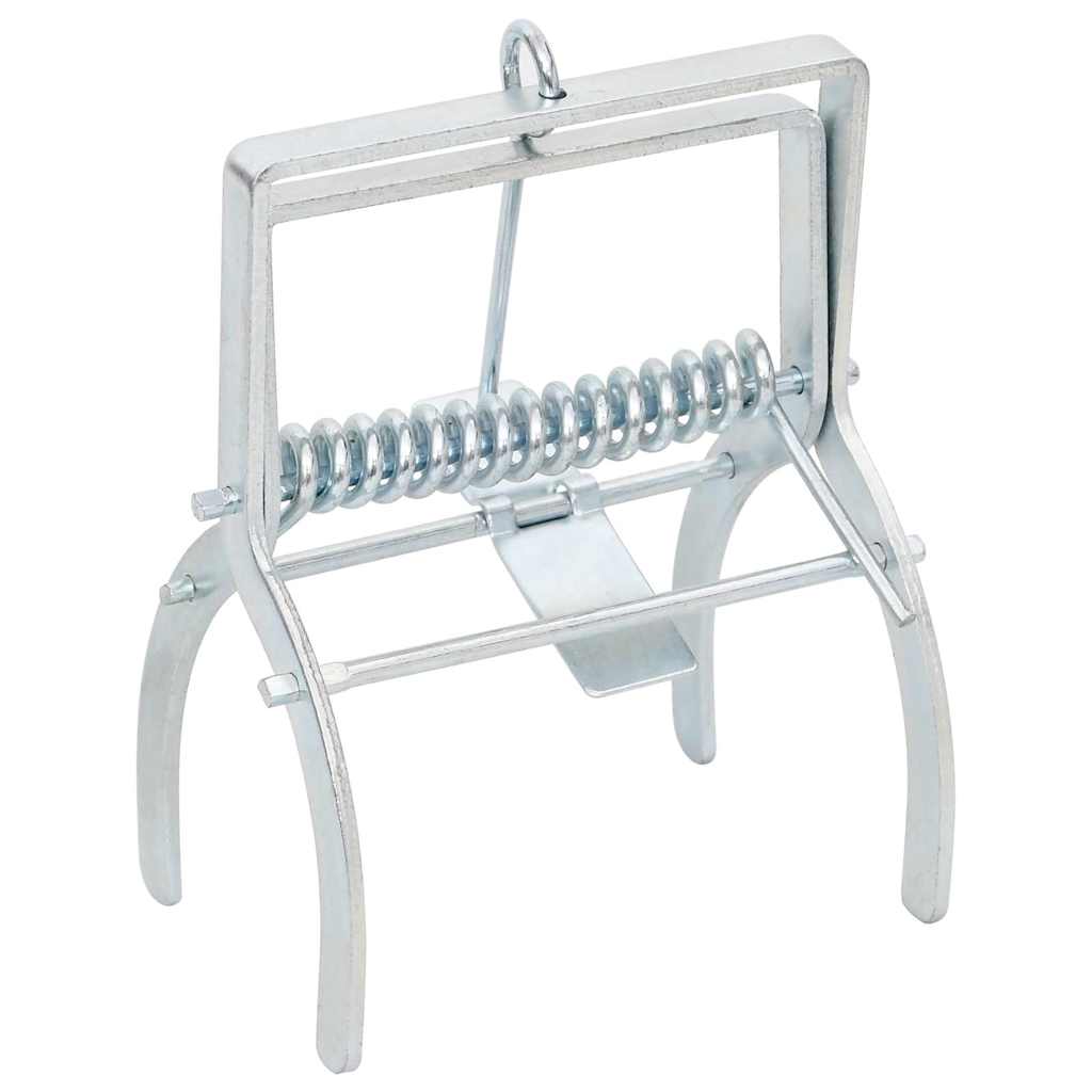 Trappole per talpe Vidaxl 4 pezzi in acciaio zincato color argento