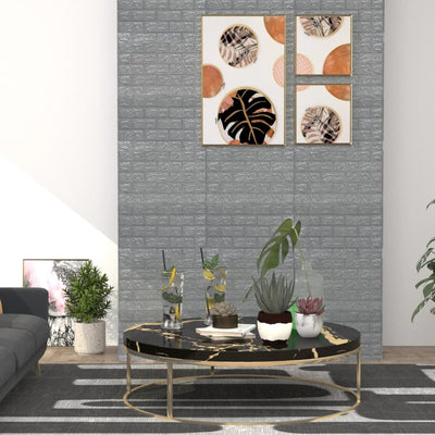 VIDAXL 3D Wallpaper autoadesivo 40 St Brick Anthracite-colorato