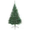Vidaxl kunstkerstboom met standaard half 240 cm pvc groen