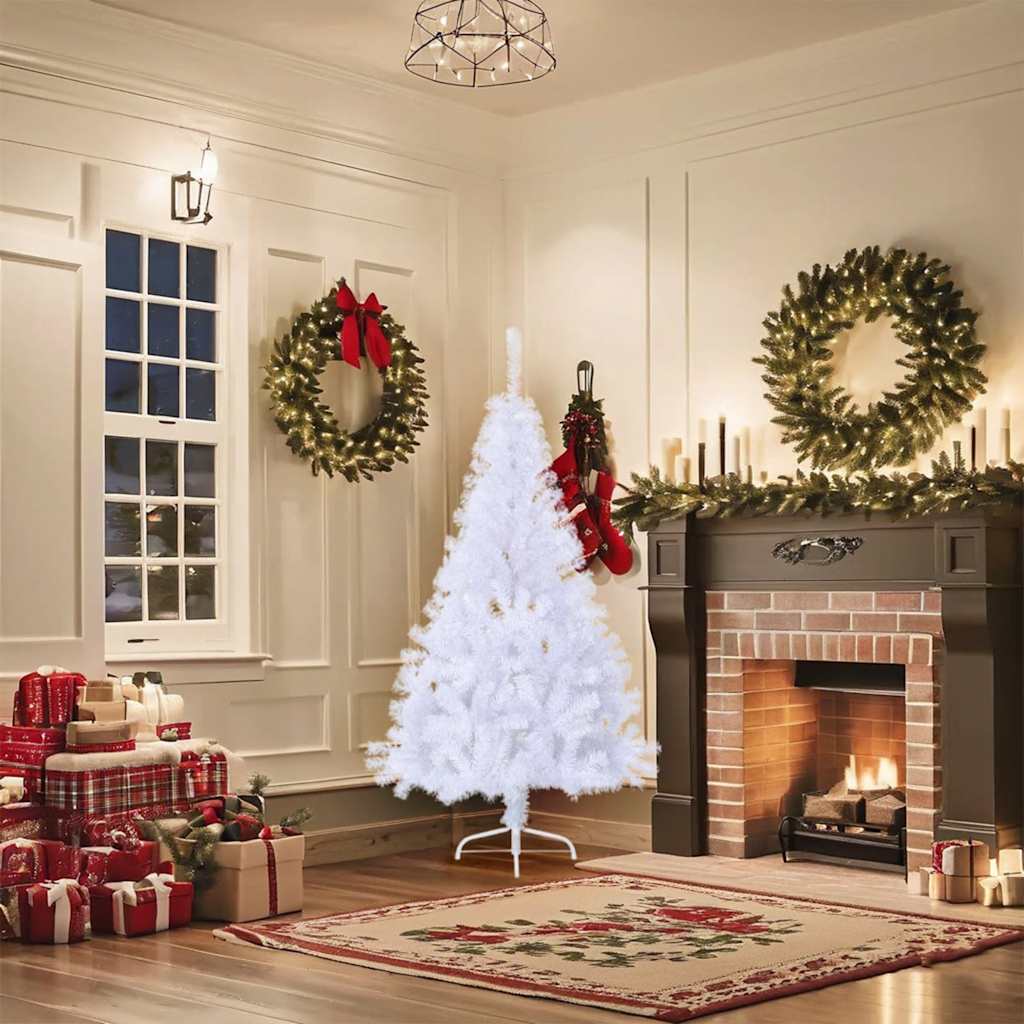 Vidaxl Kunstkerstboom con media CM PVC White estándar de 150 cm