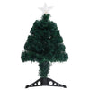 Vidaxl voorverlichte kerstboom met standaard en led 64 cm glasvezel