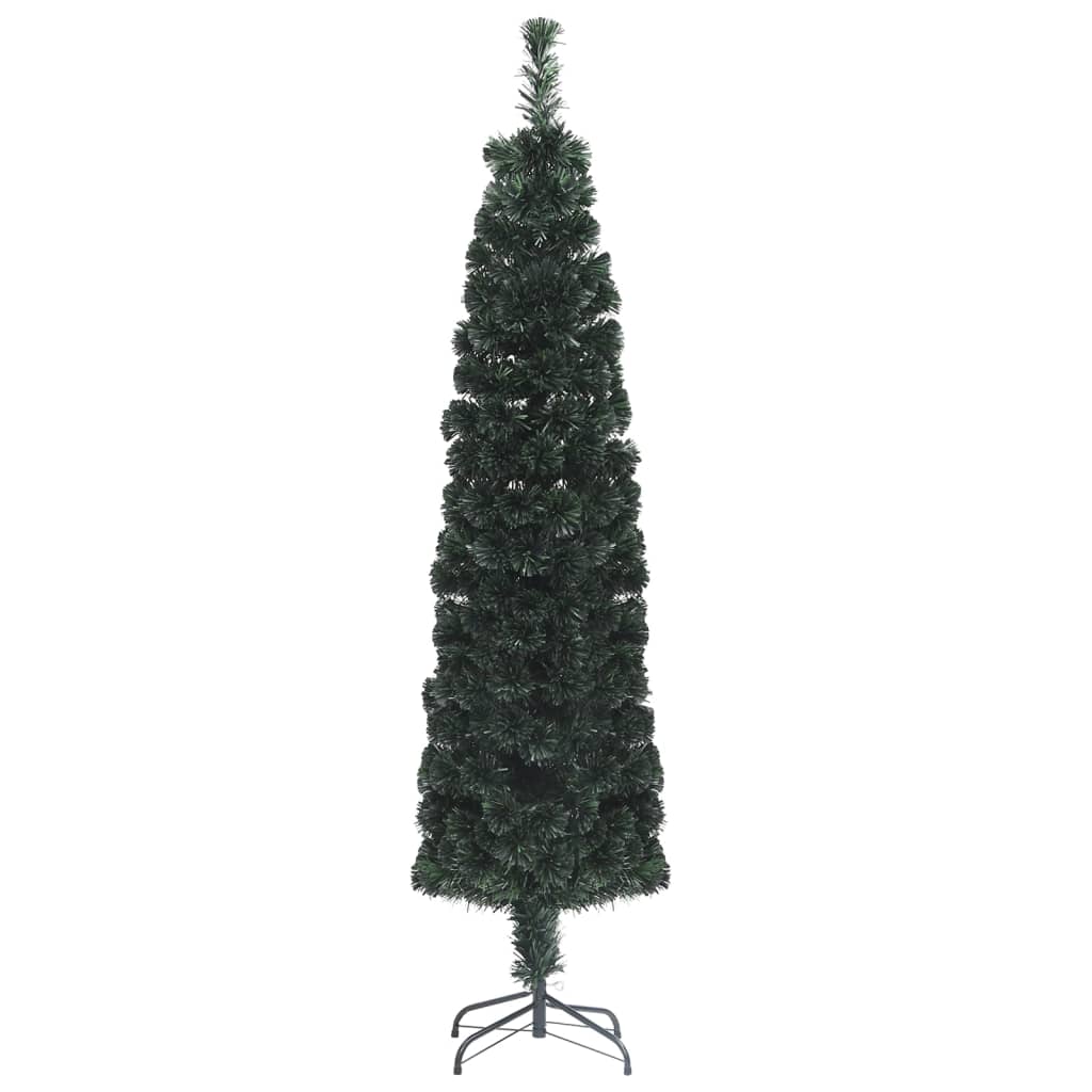 Vidaxl kunstkerstboom met standaard smal 210 cm glasvezel