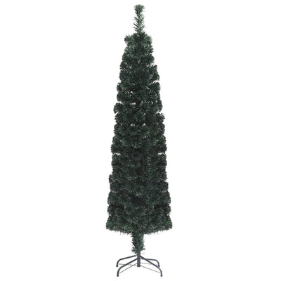 Vidaxl Kunstkerstboom con fibra óptica estrecha estándar de 240 cm