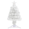 Vidaxl kunstkerstboom met verlichting 64 cm glasvezel wit