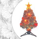 Vidaxl kunstkerstboom met verlichting 64 cm glasvezel wit