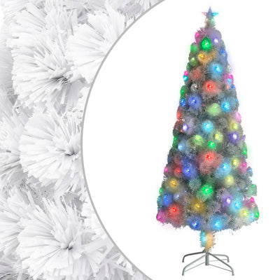 Vidaxl Kunstkerstboom con iluminación de 210 cm de fibra óptica blanca