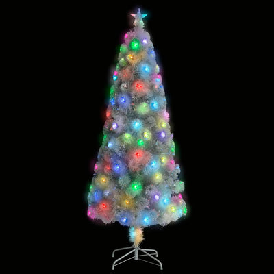 Vidaxl Kunstkerstboom con iluminación de 210 cm de fibra óptica blanca