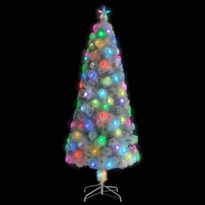 Vidaxl Kunstkerstboom con iluminación de 240 cm de fibra óptica blanca