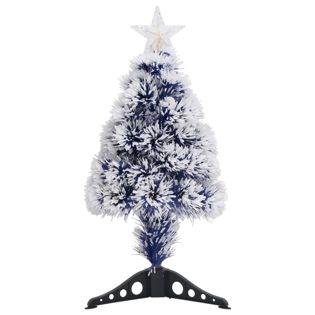 Vidaxl Kunstkerstboom con iluminación de 64 cm de fibra óptica blanca y azul