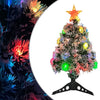 Vidaxl Kunstkerstboom con iluminación de 64 cm de fibra óptica blanca y azul
