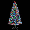 Vidaxl kunstkerstboom met verlichting 120 cm glasvezel wit en blauw
