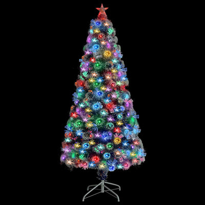 Vidaxl Kunstkerstboom con iluminación de 150 cm de fibra óptica blanca y azul