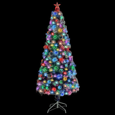 Vidaxl Kunstkerstboom con illuminazione da 180 cm in fibra ottica bianca e blu