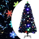 Vidaxl Tree di Natale con fiocchi di neve a LED 120 cm Black in fibra ottica