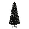 Árbol de Navidad Vidaxl con copos de nieve LED 240 cm de fibra óptica negra