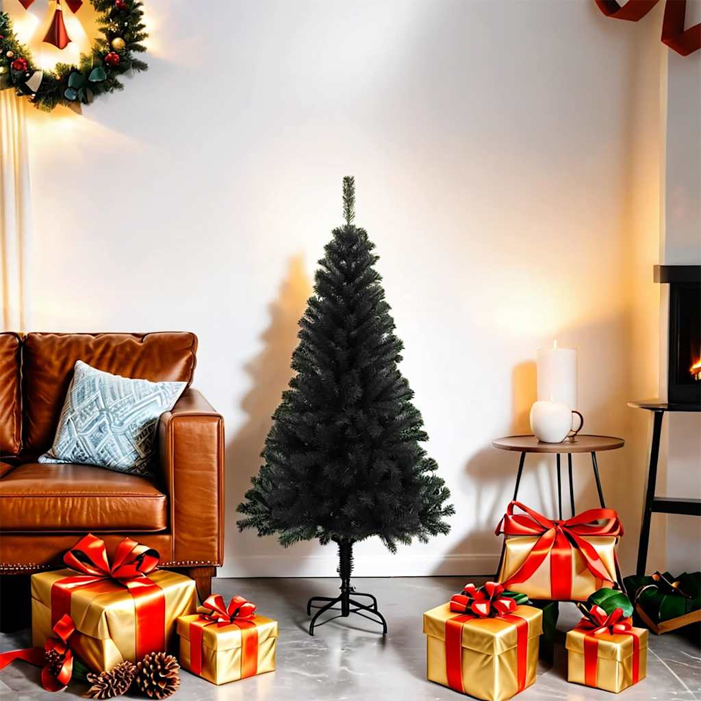 Vidaxl Kunstkerstboom con un estándar de 120 cm PVC Black