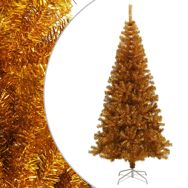 Vidaxl Kunstkerstboom con cappuccio da 240 cm standard colorato d'oro