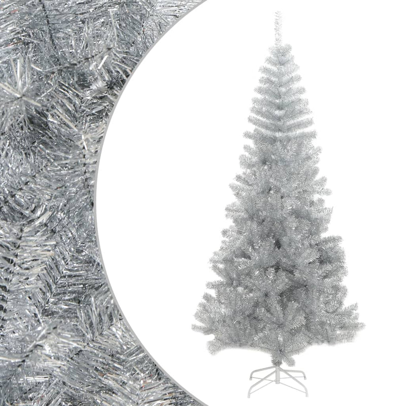 Vidaxl Kunstkerstboom con cappuccio da 240 cm standard colorato in argento