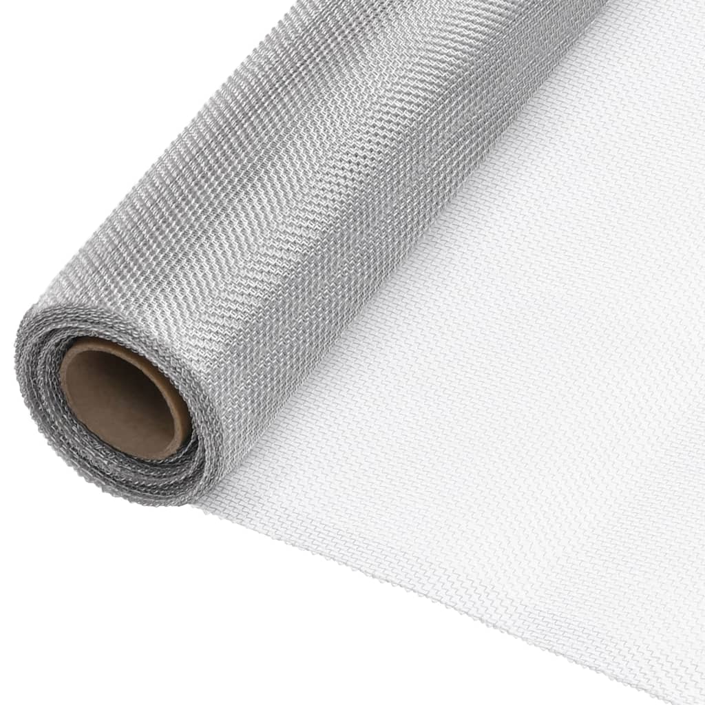 Vidaxl Mesh 80x500 cm de aluminio de color plateado