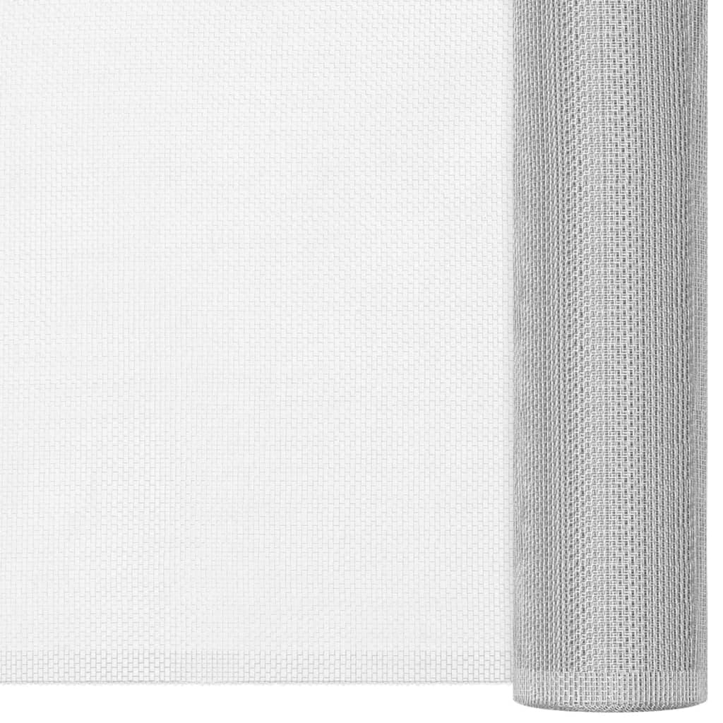 Vidaxl Mesh 80x500 cm de aluminio de color plateado