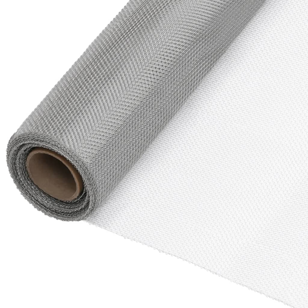 Vidaxl Mesh 60x2000 cm de acero inoxidable de color plateado