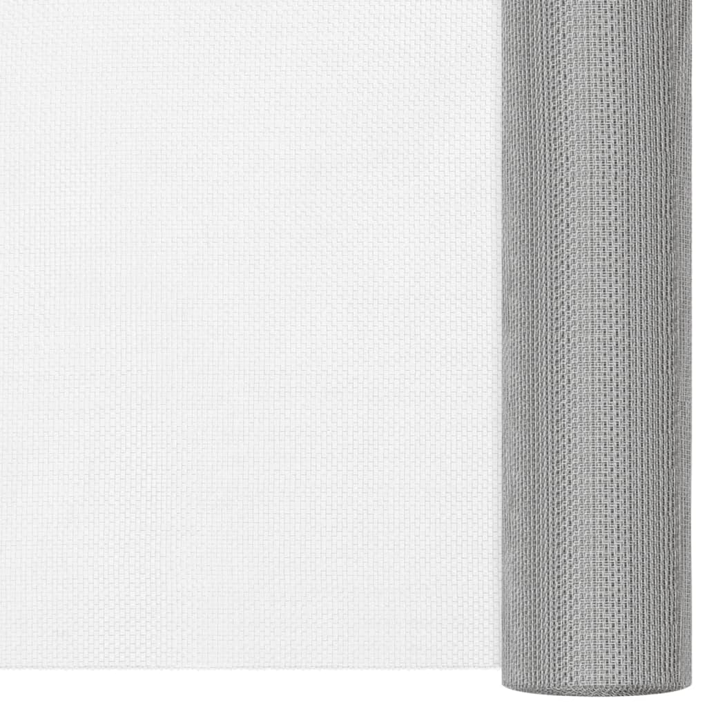 Vidaxl Mesh 80x1000 cm de acero inoxidable de color plateado