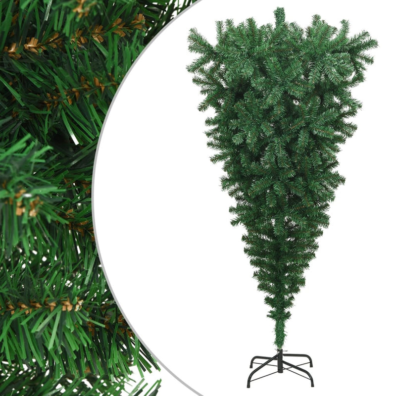 Vidaxl Kunstkerstboom invertito con verde 210 cm standard