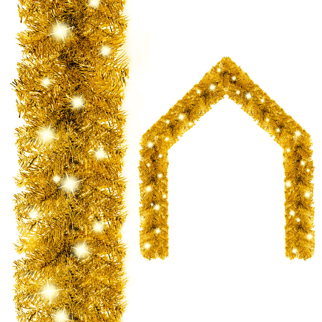 Guirnaldas navideñas de Vidaxl con luces LED de 20 m de oro