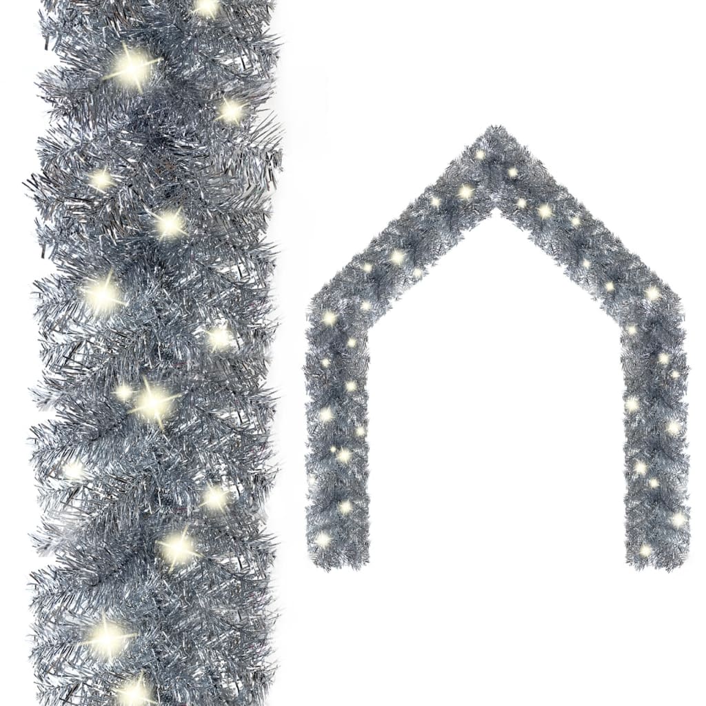 Vidaxl Ghirlanda natalizia con luci a LED 20 m di colore argento