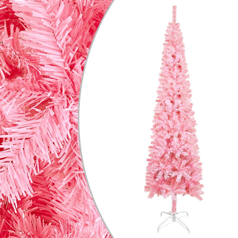 Vidaxl kerstboom smal 180 cm roze