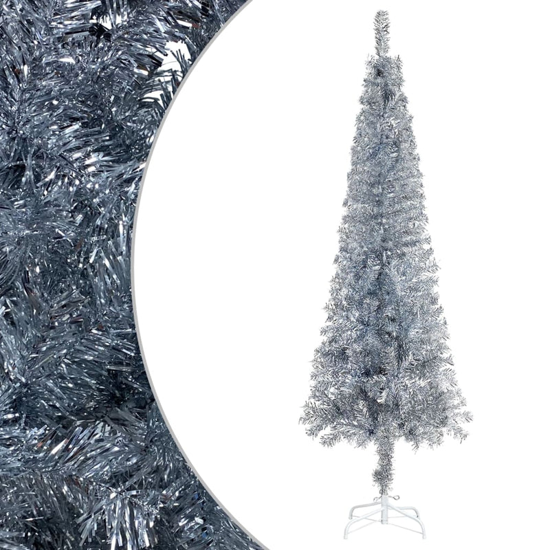 Vidaxl Tree di Natale stretto 120 cm di colore argento