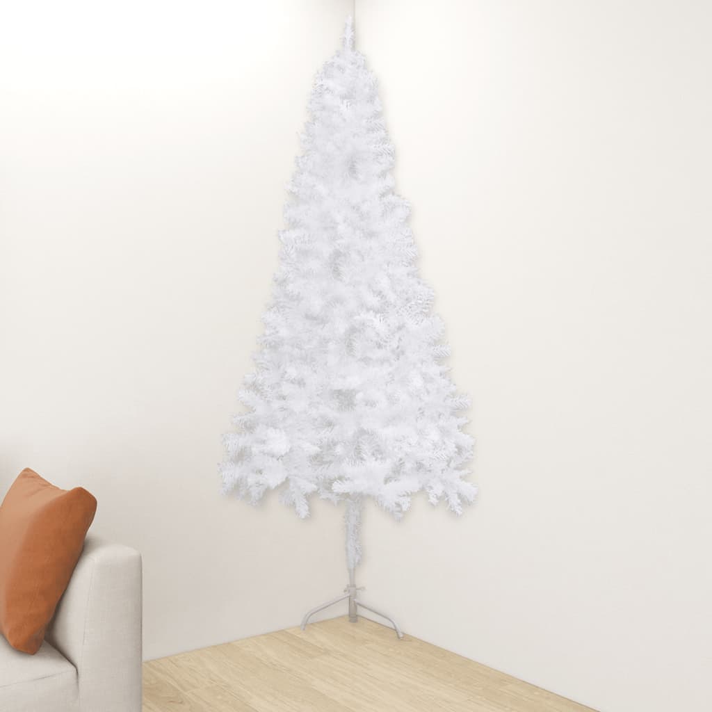 Vidaxl Kunstkerstboom Corner 210 cm PVC bianco