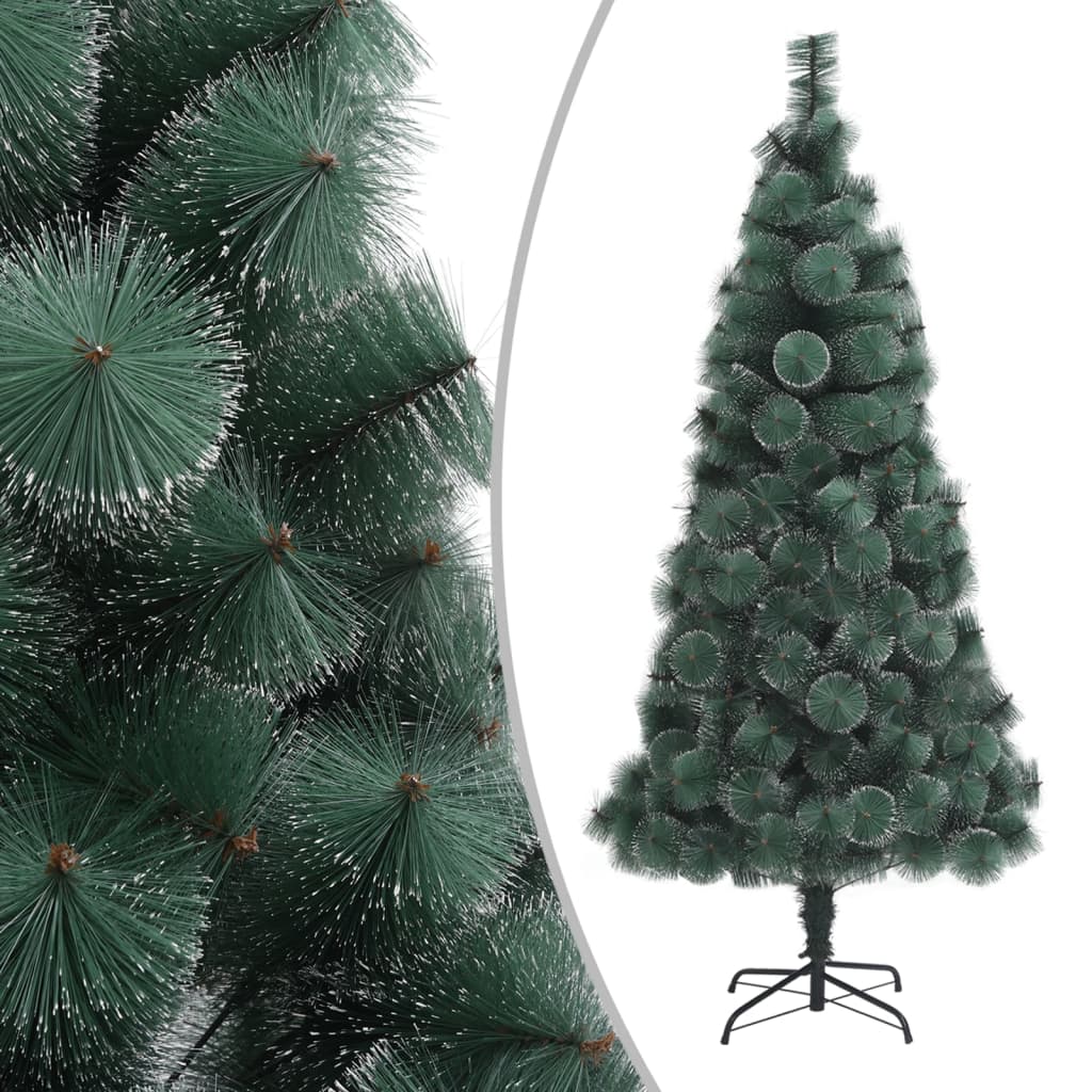 Vidaxl kunstkerstboom met standaard 210 cm pet groen